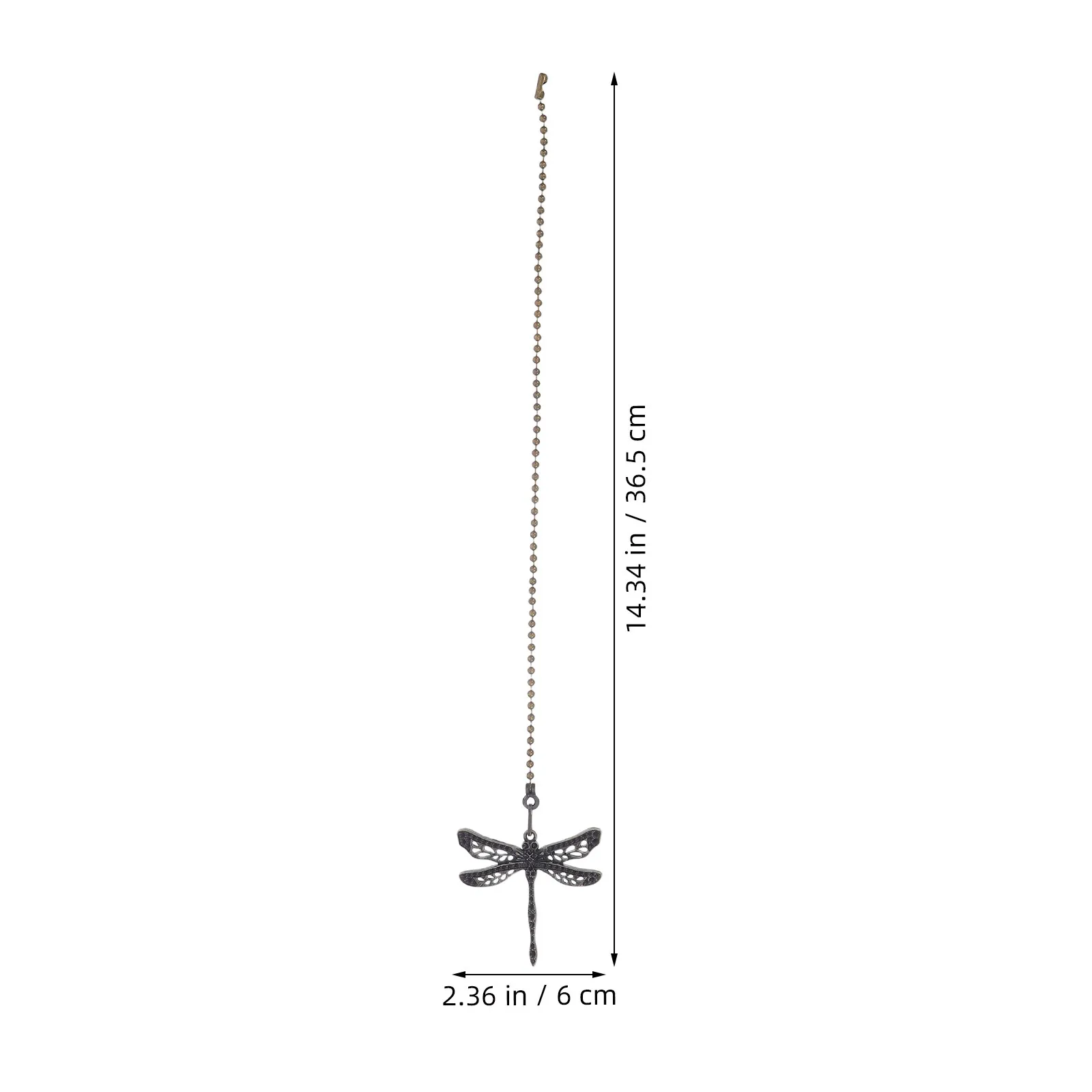 4Pcs Ceiling Fan Pull Chain Extenders Hollow Dragonfly Vintage Style Decorative Alloy Fan String Pull Cord Extension for Living
