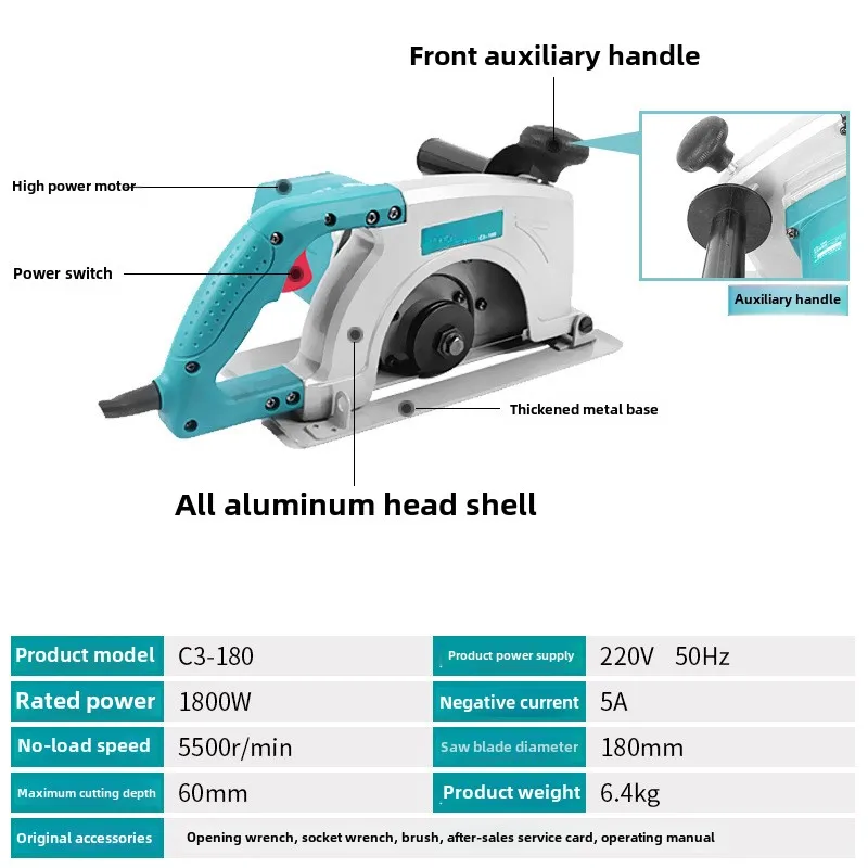 Cutting machine High power wall slotting ceramic tile portable cutting