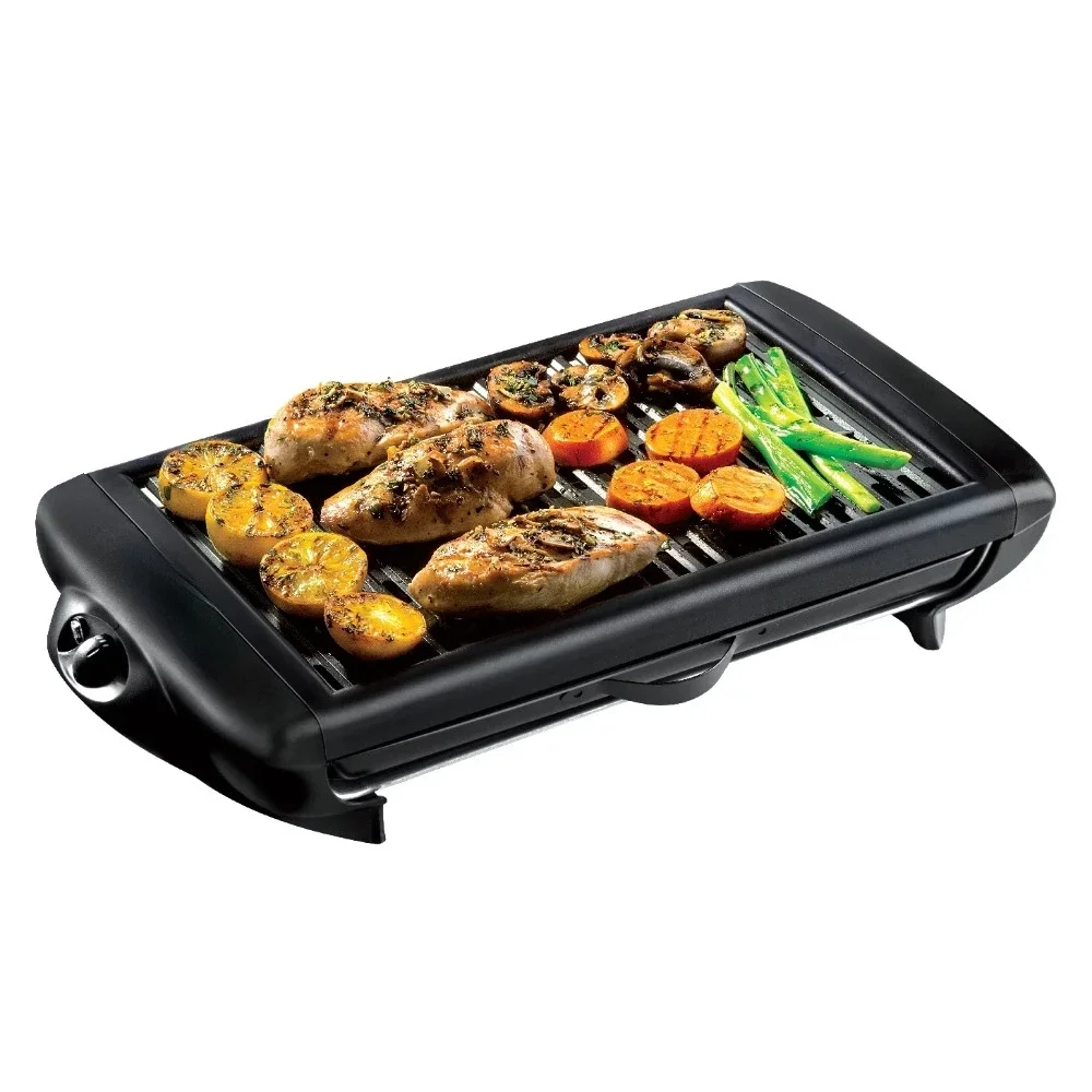 Chefman Electric Smokeless Indoor Grill w/ Adjustable Temperature, Non-Stick, Black