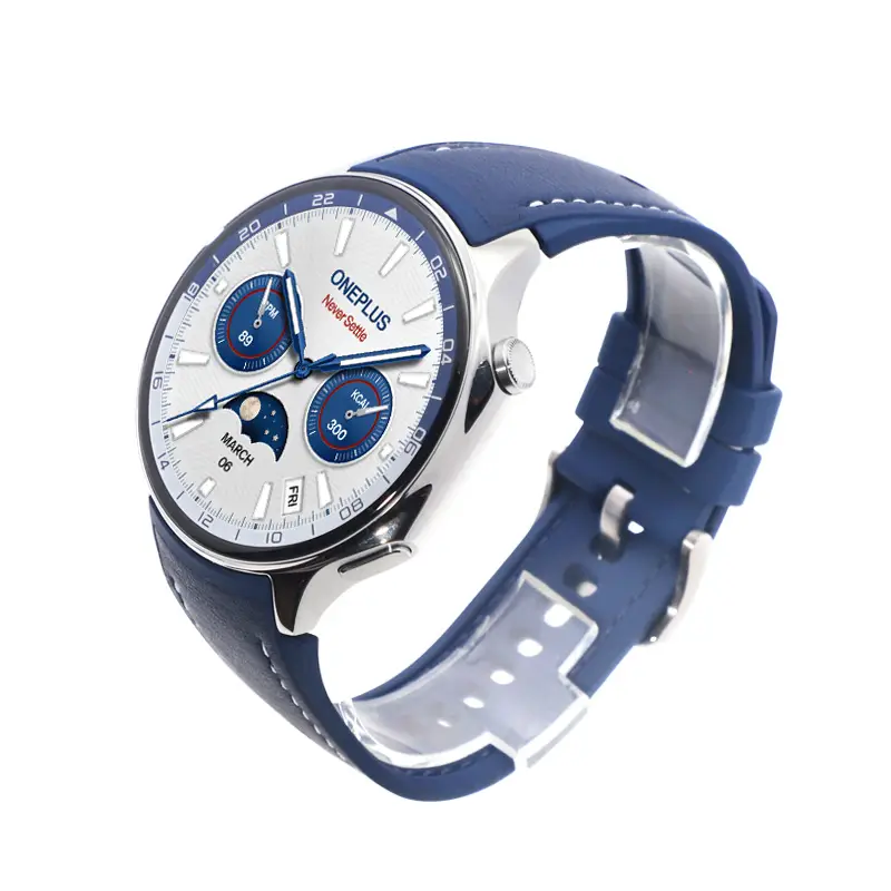 ساعة OnePlus Watch 2 الذكية، الإصدار العالمي، 2 جيجابايت رام، 32 جيجابايت روم، شاشة AMOLED 1.43 بوصة، نظام Google Wear OS 4، GPS مزدوج التردد، NFC - 5
