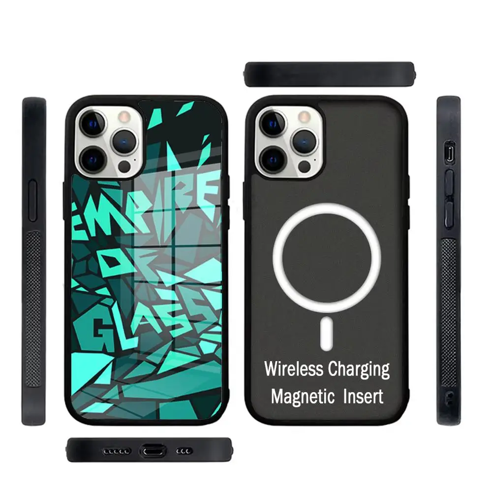 

Colorful Geometric Graffiti Phone Case Glass For IPhone 16 15 Promax 14 13 Pro 12 11 Magnetic charging Covers