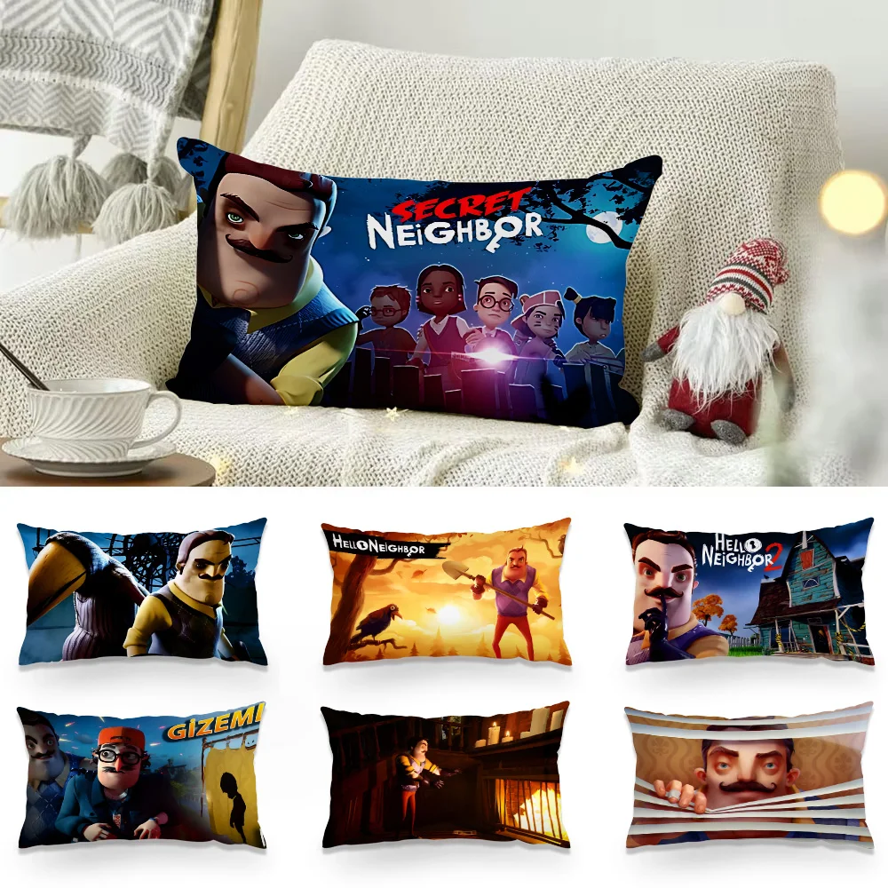 Double-sided Printing Rectangle Pillow Horrible Game N-NeighborS 2 Case Bedside Pillow Sofa Cushion Cover Room Home Decoration