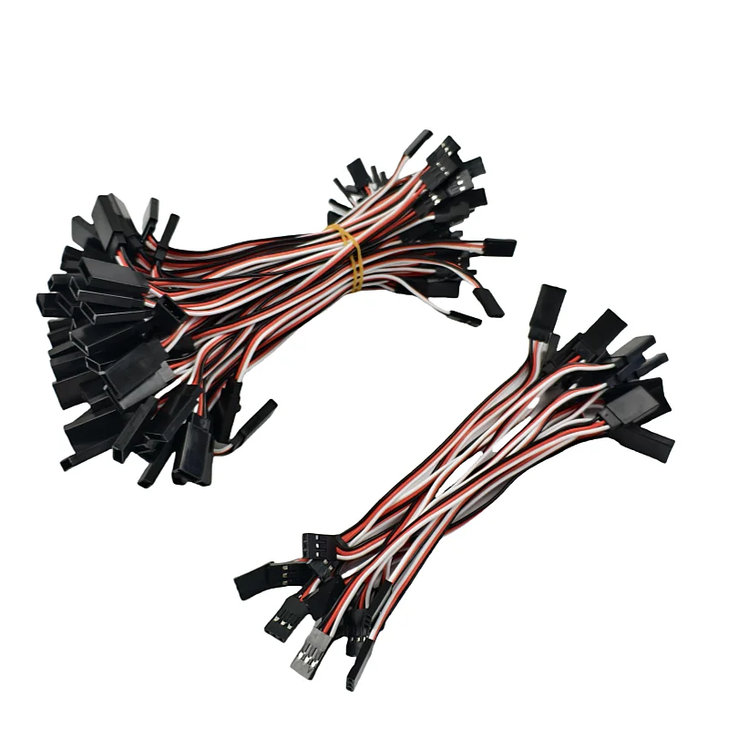 10pcs 100mm, 150mm, 200mm, 300mm, 500mm, 600mm, 1000mm RC servo extension cables are suitable for remote control Futaba