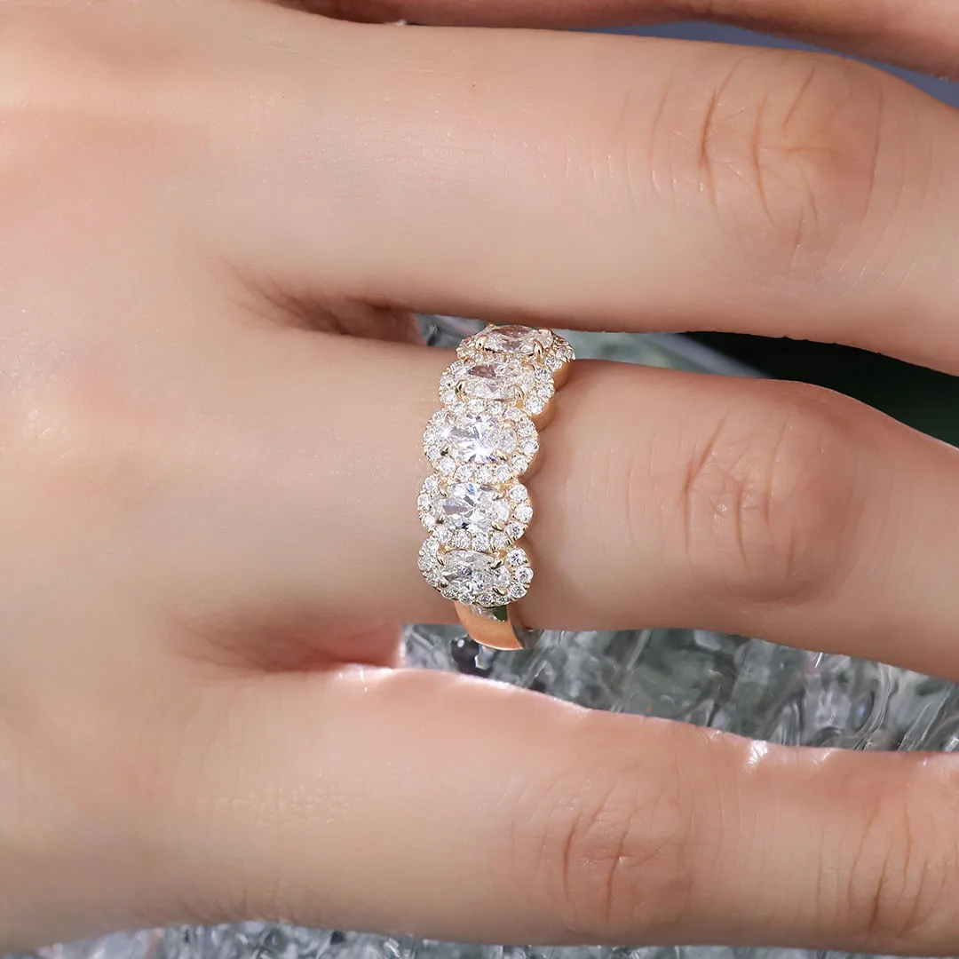 Provence Rings 10K14k18KGold DEF/VS Oval Lab Grown Diamonds Rings for Women Engagement Rings Classic Finger Personalized Custom
