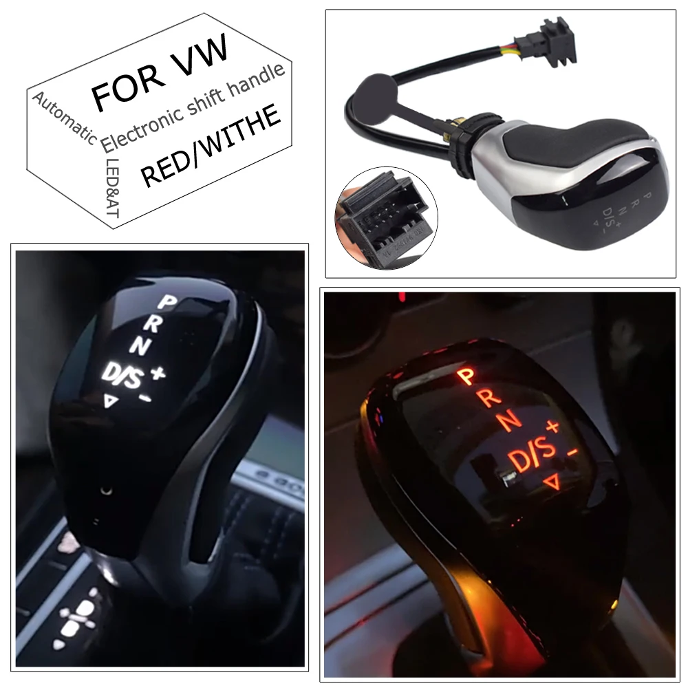 AT Synchronize electronic display Gear Shift Knob White light for passat B7 /B8 Golf 6 /7 MQB Tiguan Octavia Yeti superb