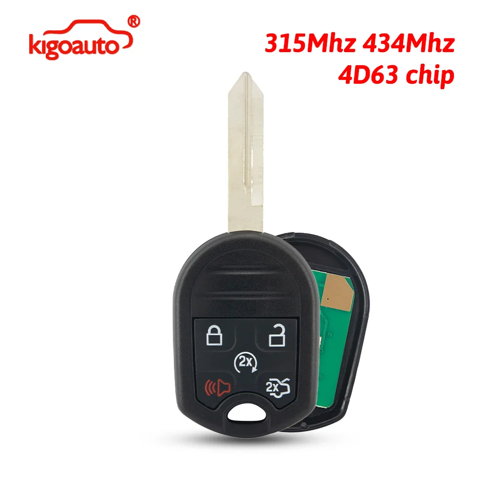 

kigoauto FCC CWTWB1U793 Remote key 5 button 315Mhz 434Mhz with 4D63 chip for Ford Expedition Explorer 2012-2019 PN 164-R8000