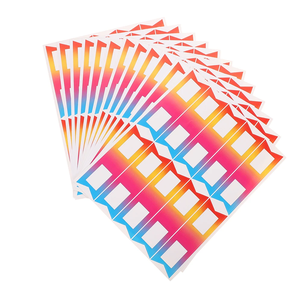 

24 Sheets Adhesive Labels Writable Stickers Paper Strong Stickiness For Pencil Identification Classroom Organization
