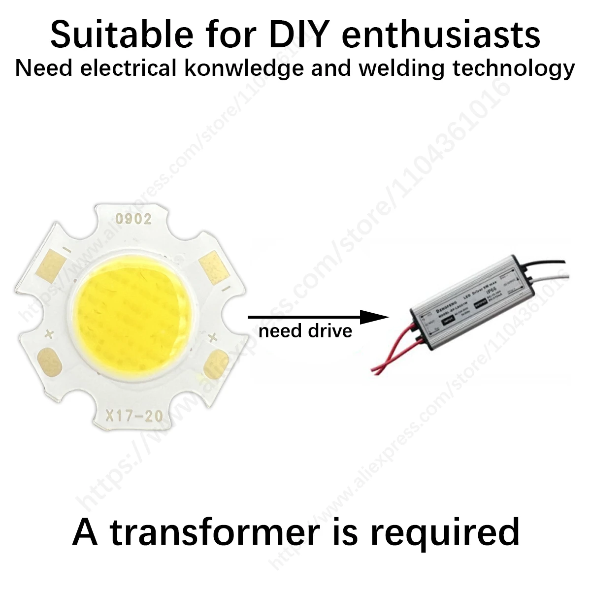 5Pcs  LED Chip COB 3W 5W 7W 10W Warm Natural White 3000K 4000K 6000K Star Board For DIY Bulb Track Light Downlight