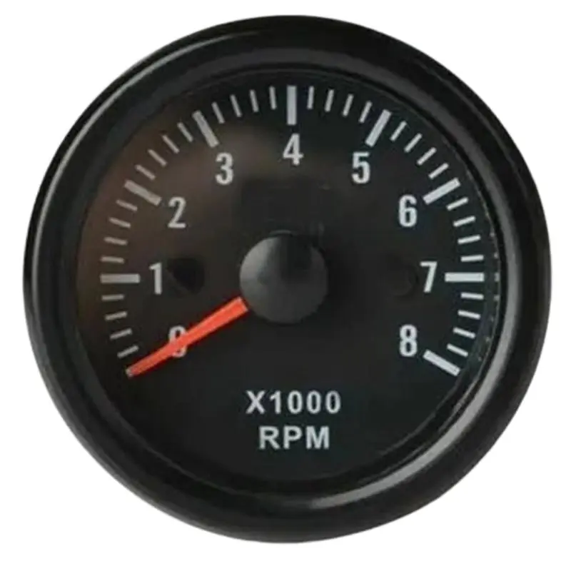 A40Z-52MM 2 Inch Electrical Tachometer 0-8000 RPM Tacho Meter RPM Gauge For 2/3/4/5/6 Cylinder Engine Car Boat