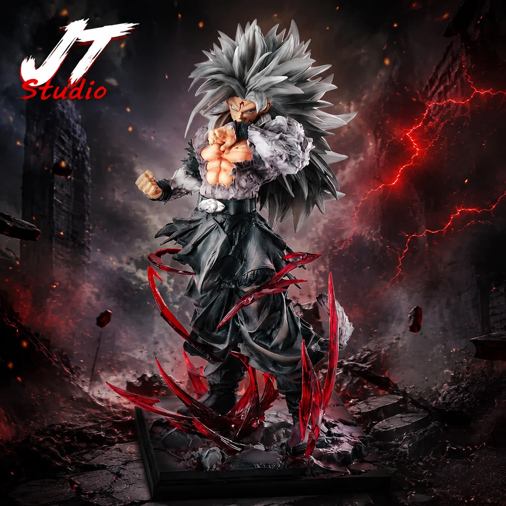 JT Studio 35cm Statue Anime Dragon Ball Z Ssj5 Goku Figur Super Saiyajin 5 Goku PVC Actionfiguren Sammlermodell Spielzeug Geschenke