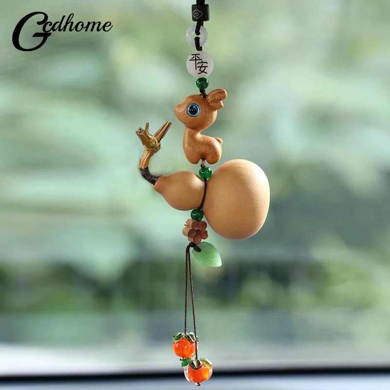 Persimmon/Lotus Ornaments Car Hanging Decorations Automobile Interior Accessories Lucky Charm Rearview Mirror Pendants Gift