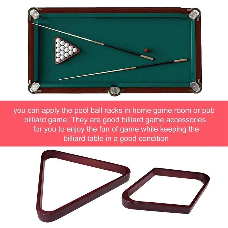 Wooden Billiard Ball Rack Set Wooden Billiard Ball Rack Solid Triangle Rackpool Ball Racks Triangle Billiard Ball Racks