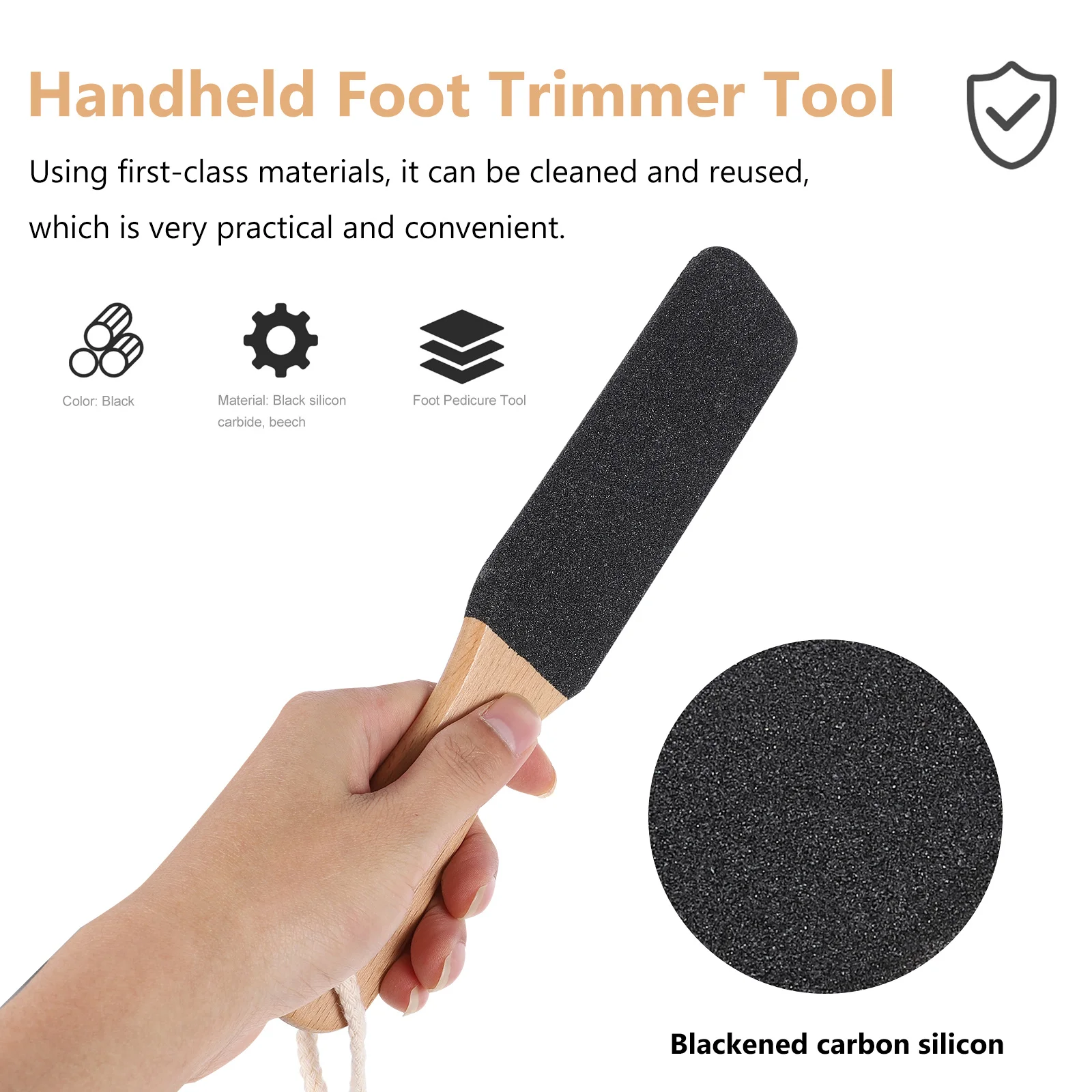 Depurador de pies de madera, herramienta de pedicura de doble cara, Lima para el cuidado de los pies, producto para eliminar la piel dura, exfoliante, recortador de piel muerta, 2 uds.