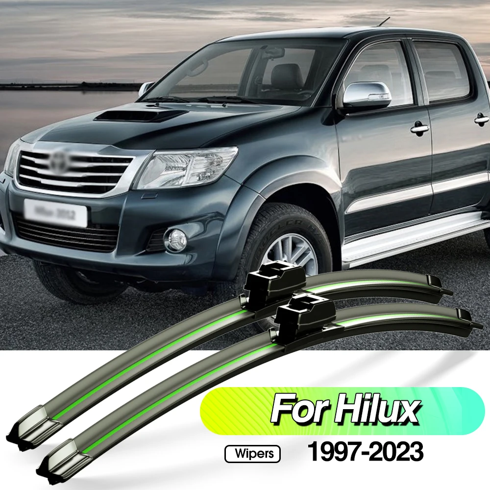 For Toyota Hilux 1997-2023 2pcs Front Windshield Wiper Blades Windscreen Window Accessories 1998 2004 2005 2014 2015 2019 2020