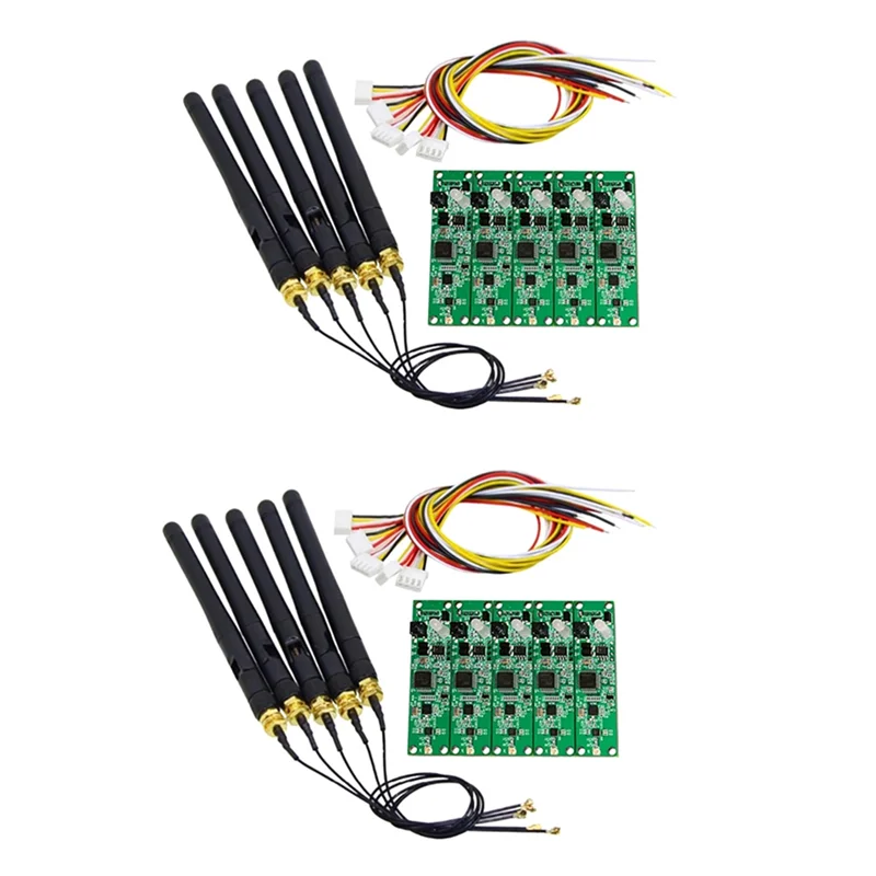 AA87 10Pcs 2.4Ghz Wireless DMX 512 Transmitter Receiver PCB DMX512 Transmitter Receiver 2-In-1 With Antenna For DMX Stage Light