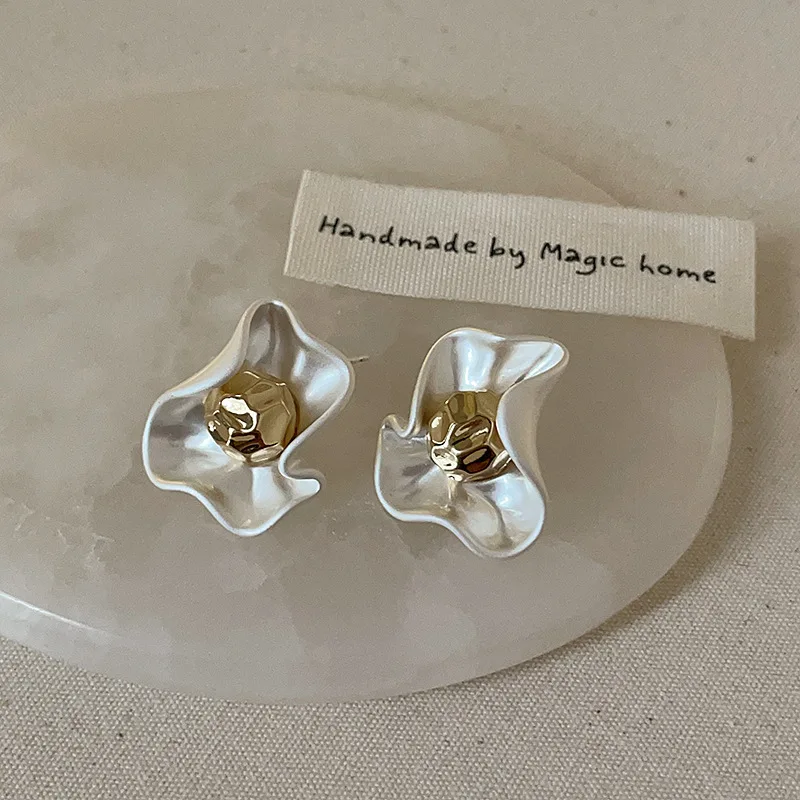 

Metallic Flower Fancy Women Earrings Exquisite Trend Fashion Unique Party Gifts Personality Jewelry Exaggerate Accessories
