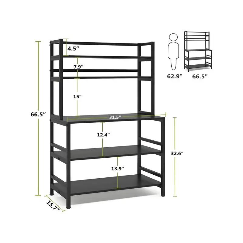 Heavy Duty Adjustable Storage Rack with 5 Shelves for Home and Garage Organization