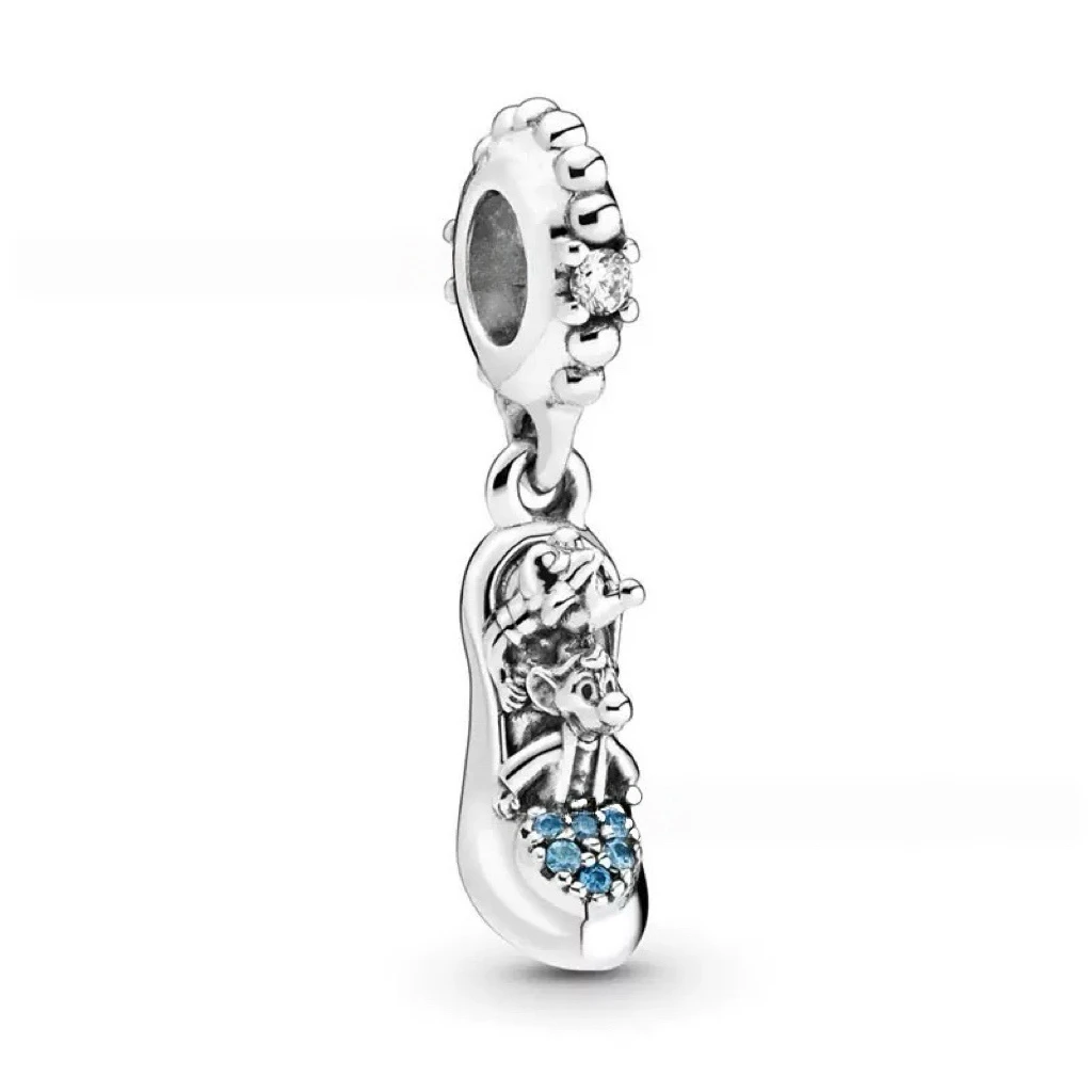 Schlangenknochenkette DIY Charm Welpen-Tiger-Perlen S925 Sterling Silber Herzanhänger Geeignet als Geburtstagsgeschenk Damenschmuck – Detail 3