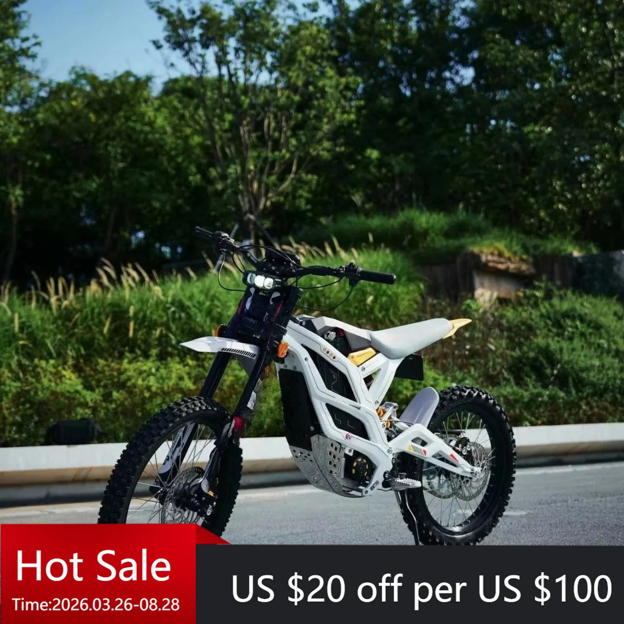 

TcFalcon-GT Electric Off-Road Motorcycle 72V 95km/h 16.8 kW 610 Nm Torque, Lithium Battery, Aluminum Alloy Electric Motorcycle