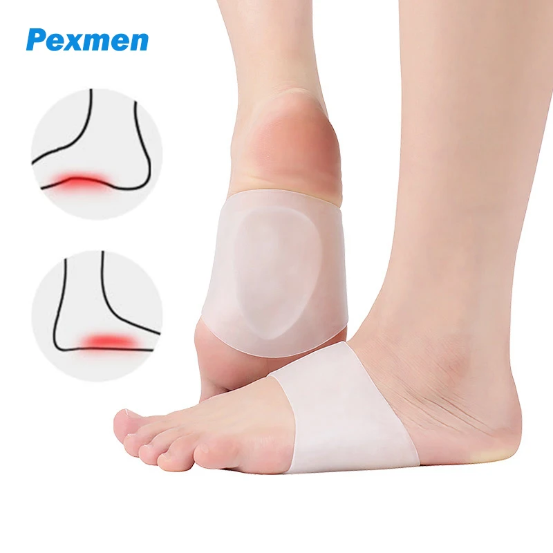 

Pexmen 2Pcs Gel Arch Support Sleeves for Plantar Fasciitis Flat Foot Arch Pain Relief Foot Compression Cushions for Men & Women