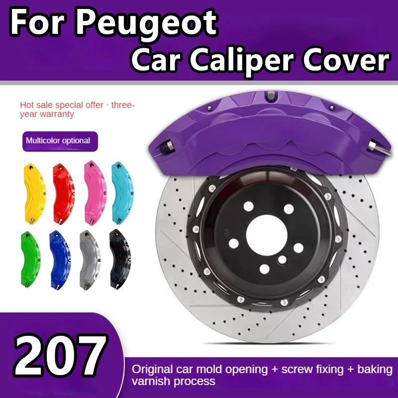 For Peugeot 207 Brake Caliper Cover Aluminum Alloy Front Rear Wheel Modification Kit Fit 1.6L 1.6T CC GT150 2008 2011 2013