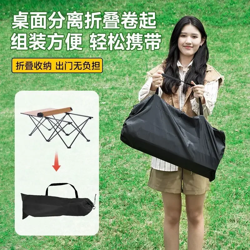 Ultralight Folding Camping Table Thickened Multifunctional Outdoor Picnic BBQ Portable Desk for Travel Camping Activities