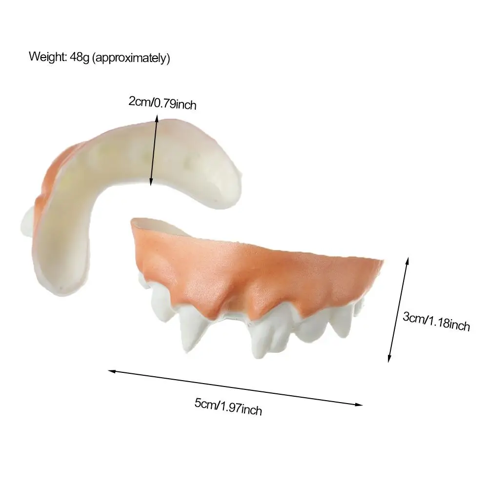 12 pezzi decorazione di Halloween scherzo divertente dente C denti marciti borse da festa vestito operato scherzo creativo giocattoli horror gadget divertenti