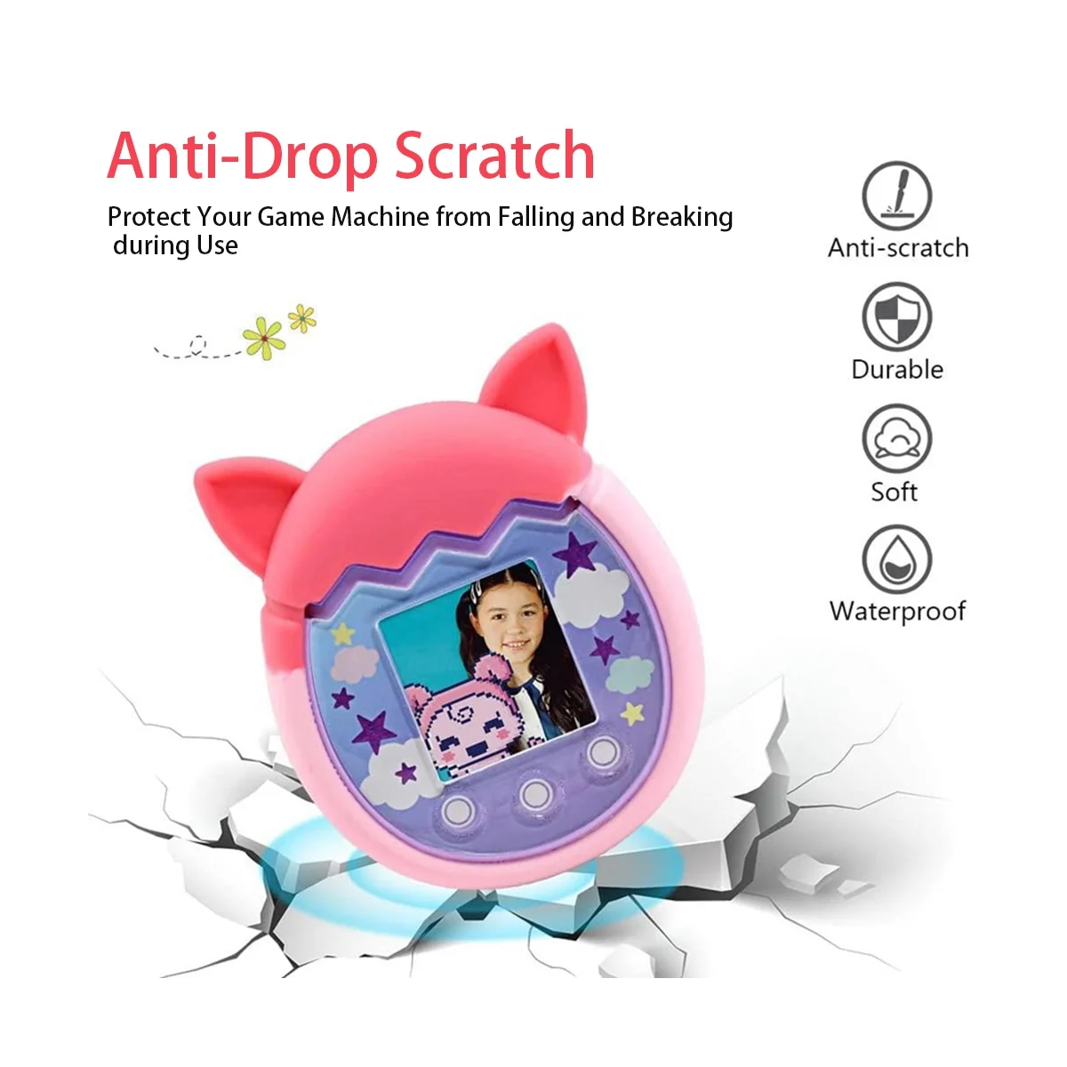 Para Tamagotchi Pix Silicone Capa Eletrônica Pet Machine Shell (A)