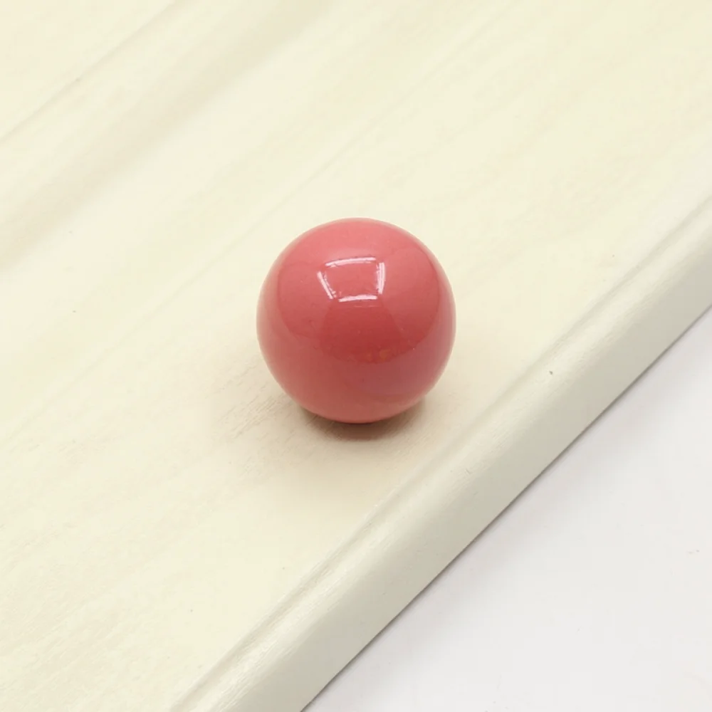Modern Round Ceramic Cabinet Knobs Colorful Drawer Handles Simple Cupboard Door Pulls For Kitchen Wardrobe Home Decor