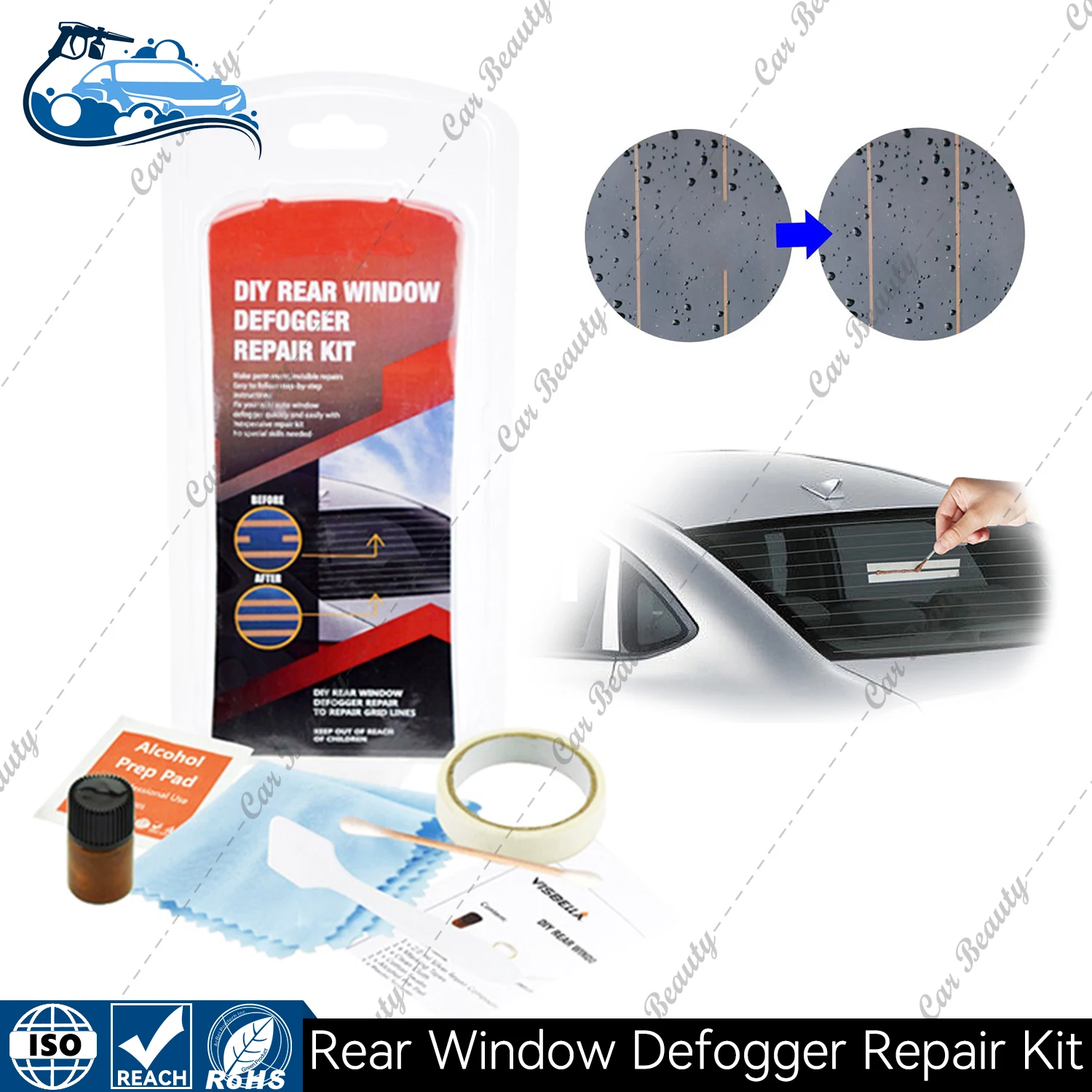 DIY Car Rear Window Defogger Repair Kit For Auto Back Window Scratch Broken Defroster Grid Lines Conduct Electricity Repair Tool