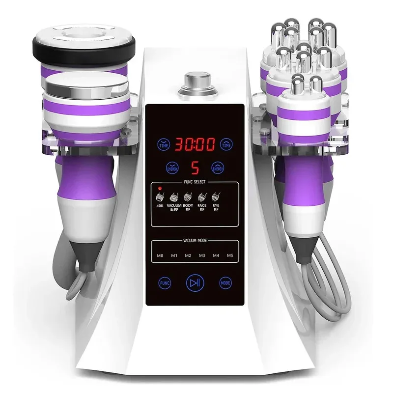RF 5 in 1 Ultrasonic 40K Cavitation Vacuum Fat Loss Body Shaping Machine Remove Wrinkle Beauty Device Home Use Anti Cellulite
