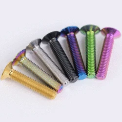 Multiple Color M4 p0.7mm x 8 10 12 14 16 18 20 -45mm GR5 Titanium Alloy Countersunk Screw Bolt T20 Torx Flat Head For Motocycle