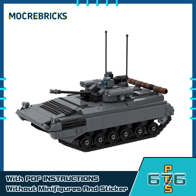 WW2 Military Series BMP-2М Tank MOC Building Block Infantry Fighting Vehicle Model Assemble Bricks Toys Children's Puzzle Gifts