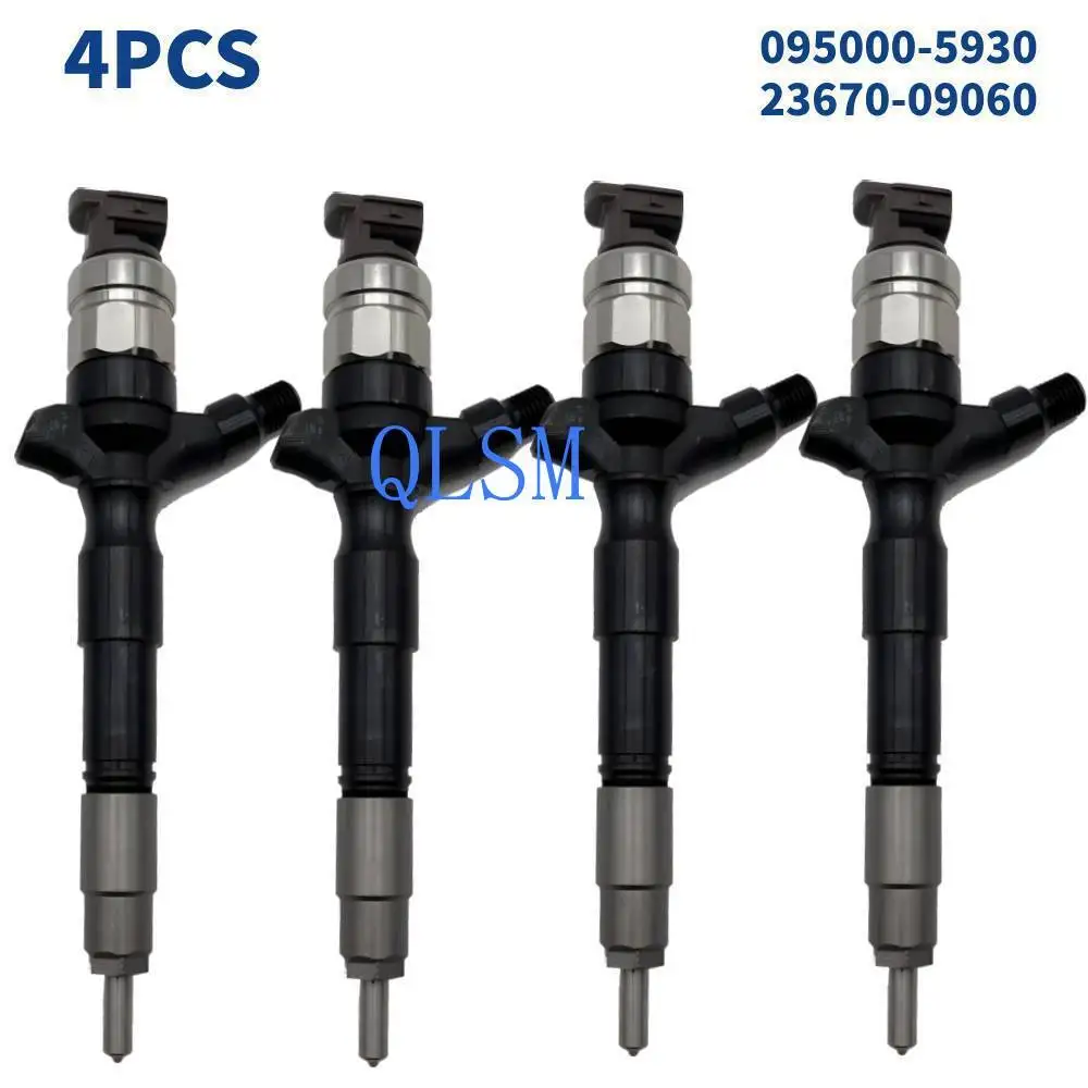 

4 Pieces New High Quality Diesel Fuel Injector Nozzle 095000-5930 23670-09060 for Toyota Engine HILUX-