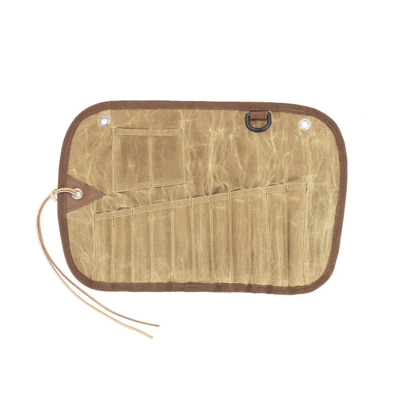 캠핑 칼 붙이 세트 야외 보관 가방 식기 보관 가방 칼 붙이 주최자 롤 홀더 숟가락 젓가락 포크 바베큐