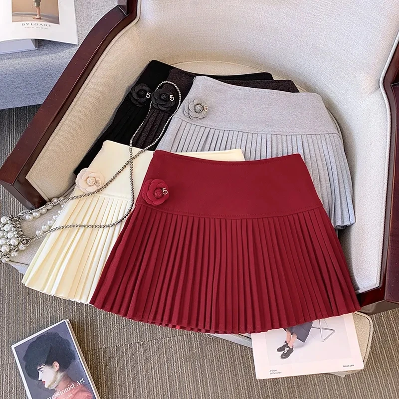 

High Waist Pleated Skirt Anew Women's Golf Wear Autumn Winter 2026 Luxury Brand Golf Skirt Mao Mini Skirt Women Golf Clothing