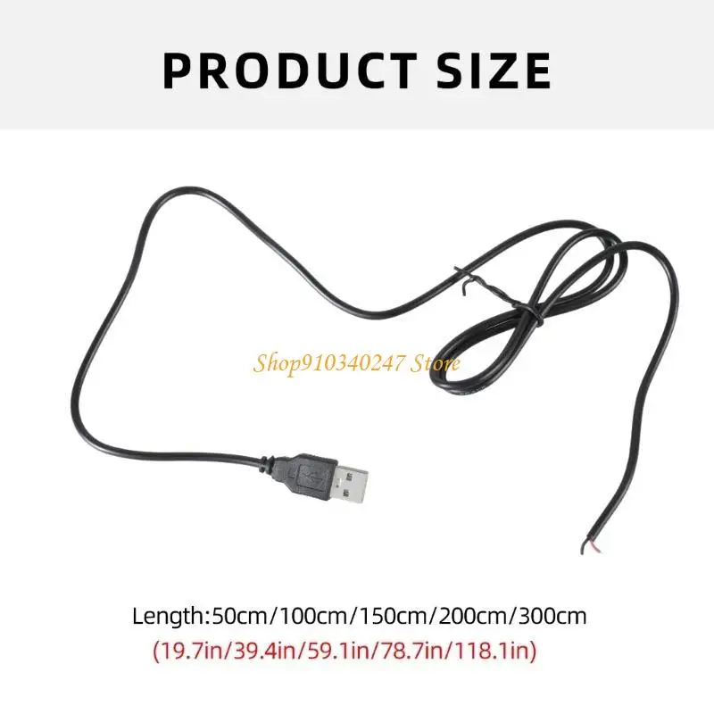 Q22A USB -мужчина до 2PIN Power Extension Extension Line Line USB DIY DIY COGTAL Power Wire