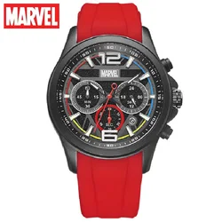 Marvel For Mens Watch The Avengers Chronograph Sport Quartz Wristwatch Three Subdials With Date Luminous Waterproof Reloj Hombre