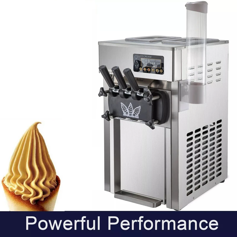 22-28L/H High Quality Soft Serve Ice Cream Machine Electric Digital Display Ice Cream Makers Tricolor Ice Cream Vending Machine