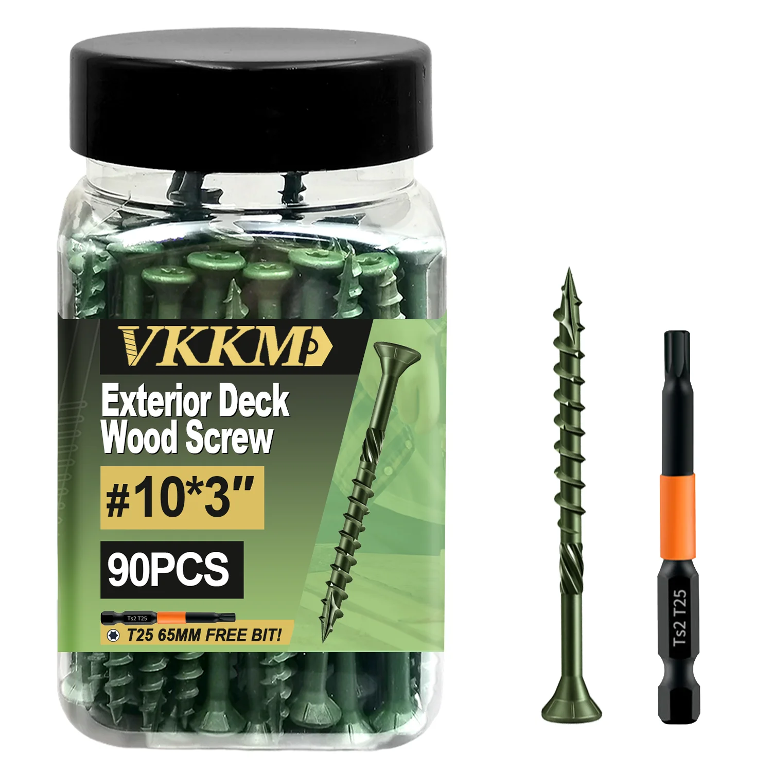 

Шурупы по дереву VKKM, спецификация # 10×3, с эпоксидным покрытием и звездным приводом T25 с отличной устойчивостью к ржавчине.