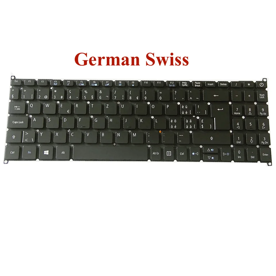A315-56 PT-BR teclado suíço alemão do brasil para acer aspire 3