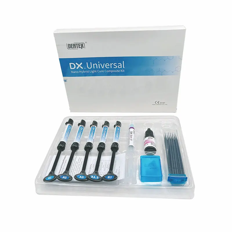 1 Set Dental Universal Light Cure Composite Resin Kit 5ml Primo Bond Adhesive 37% Phosphoric Acid Orthodontic Material