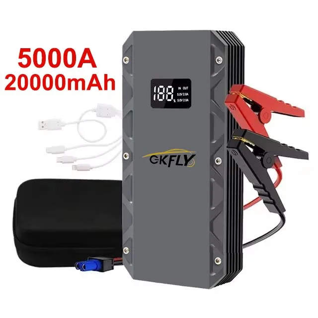 GKFLY 12V Auto Jump Starter 3000A / 5000A / 9000A Draagbare Oplader Auto Booster Auto Startapparaat Noodauto Batterij Starter