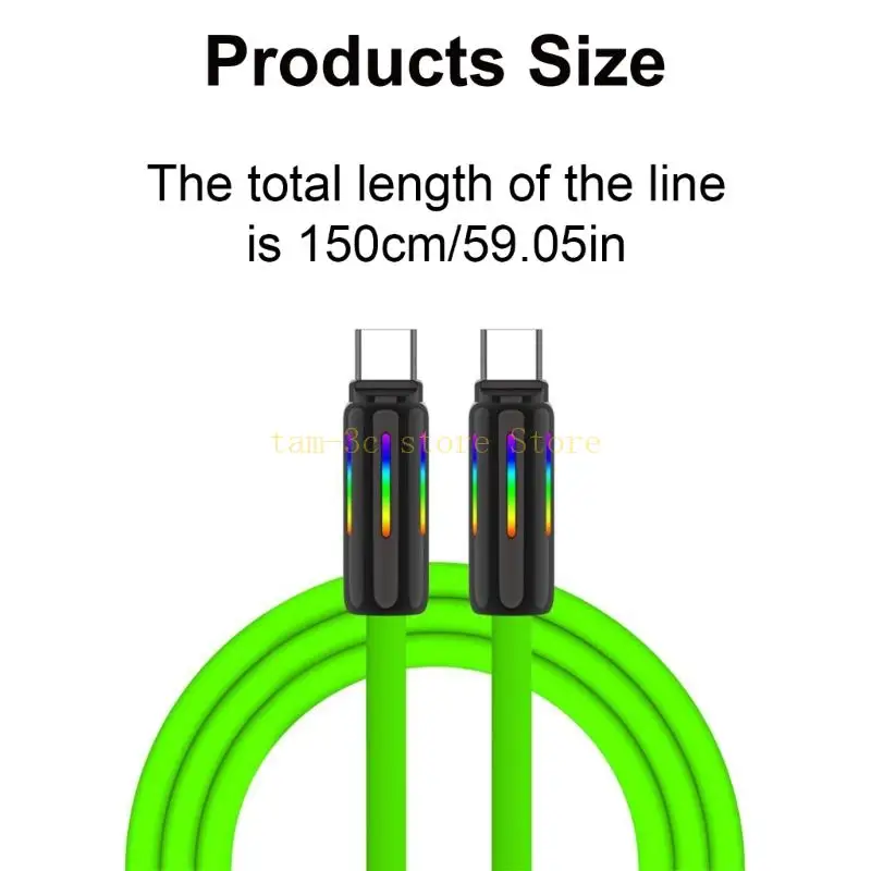 كابل شحن سريع من USB C إلى USB C، 100 وات 240 وات/5 أمبير 480 ميجابت في الثانية مزامنة بيانات سريعة للهواتف الذكية والأجهزة D0UA