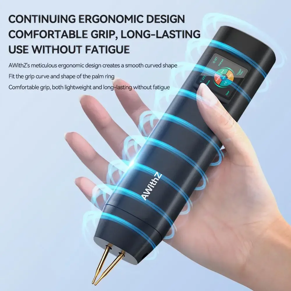 AWithZ 90 Gears Adjustable Spot Welder Portable Handheld Spot Welding Machine Energy Storage Spot Welding DIY for 18650 Battery