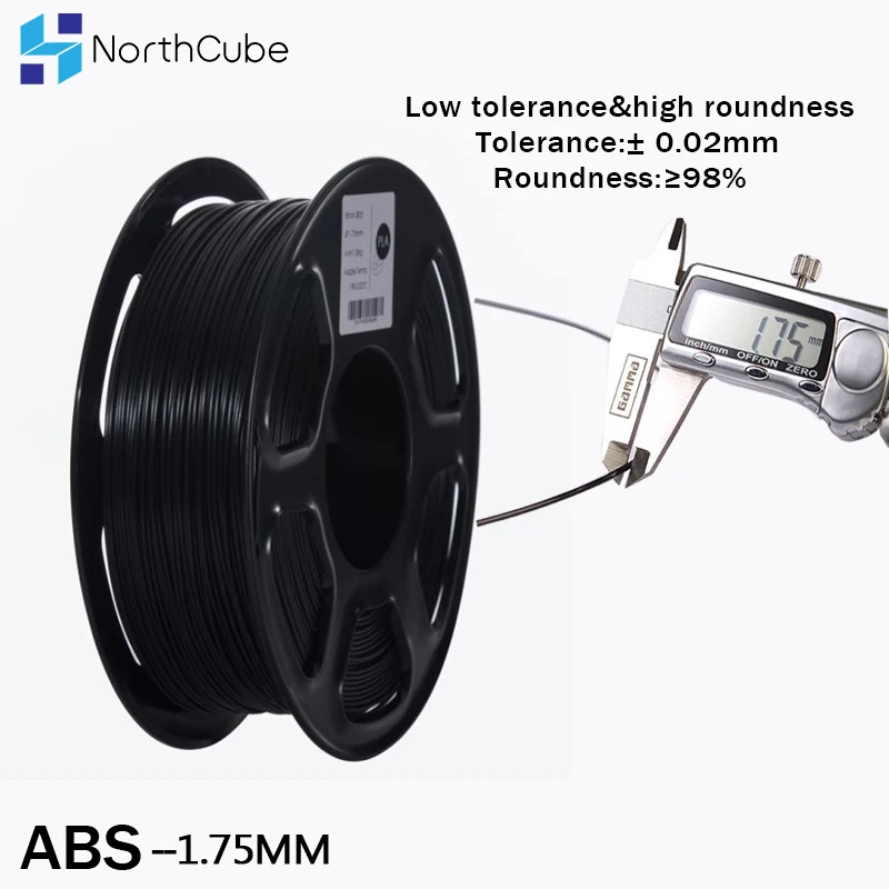 NorthCube ABS Filament 3D Printer Filament 1.75mm 1kg Printing Materials 3D Plastic Printing Filament, ABS White Red Blue Green