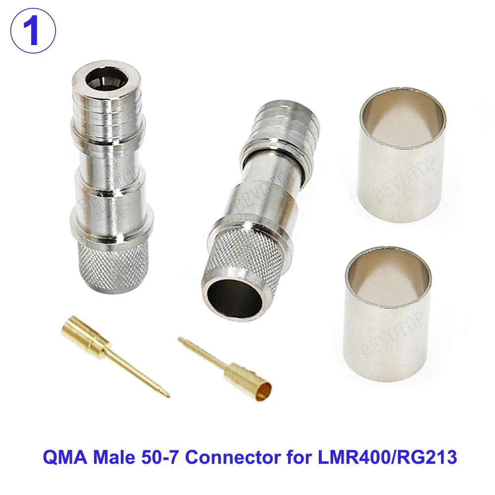 10PCS/Lot LMR-400/RG-213 QMA Male Plug RF Coaxial Connector 50 Ohm 50-7 QMA Connector for LMR400/RG213 Cable Wholesales