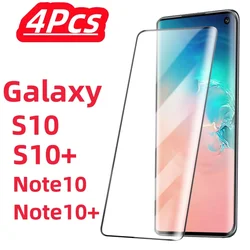 1-4Pcs/lot 3D Screen Protector Glass For Samsung Galaxy Note 10 Plus Note10+ S10 S10+ Tempered Glass Film