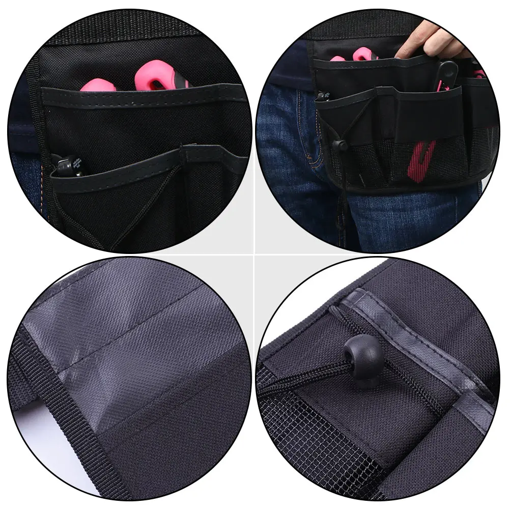 

Garden Waist Bag Waterproof Tool Organizer with Durable Buckle 3 Visible Pockets for Easy Access to Small Items