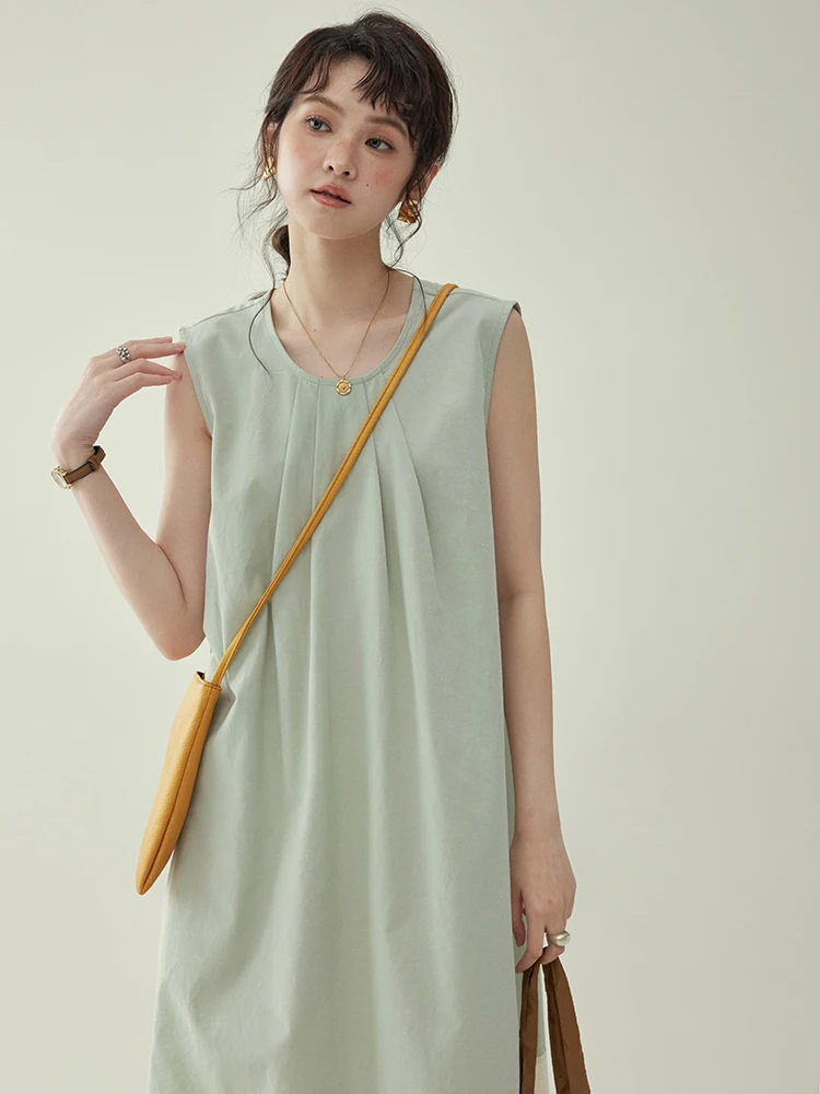 AMUU Original coréen Sle rond Ne Svel épissure Dr femmes été nouvelle jupe ample décontractée gilet Sle H pe Dr